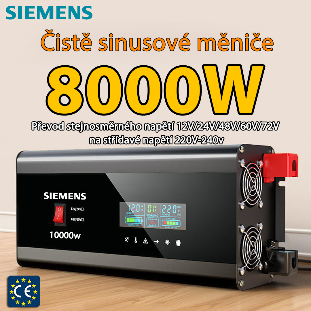 【SIEMENS】Čistý sinusový měnič8000w